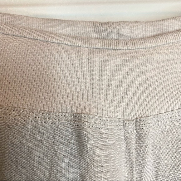 NWT BLUE Saks Fifth Avenue Linen Wide Leg Light Gray Pull On Pants Sz XL - Picture 4 of 11
